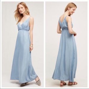 Anthropologie Holding Horses denim maxi dress